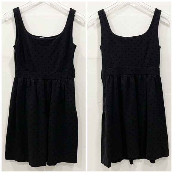 Madewell Polka-Dot Tank Dress Black Dotted Fit & Flare Small - Picture 1 of 8